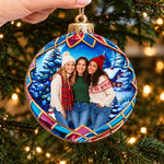 Custom Photo Together At Christmas Bestie Gifts - Personalized Ornament