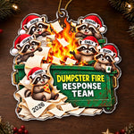 Custom Name Christmas Dumpster Fire Team Gifts - Personalized Acrylic Ornament