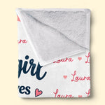 Custom Name Just A Girl Who Loves Books Gifts for Women - Personalized Blanket