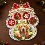 Custom Photo Pet Christmas Memorial Gifts for Dog and Cat Lovers - Personalized Acrylic Ornament