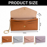 Custom Name Romantic Gifts For Wife - Personalized Leather Envelope Wallet