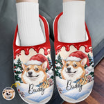 Custom Pet Photo And Name Christmas Gifts For Dog And Cat Lovers - Personalized Fluffy Slippers