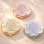 Custom Name Butterfly Initial Gifts for Daughter and Granddaughter - Personalized Compact Mirror