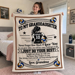 Custom Name Volleyball Gifts For Granddaughter - Personalized Blanket