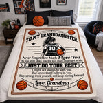 Custom Name Basketball Gifts For Granddaughter - Personalized Blanket