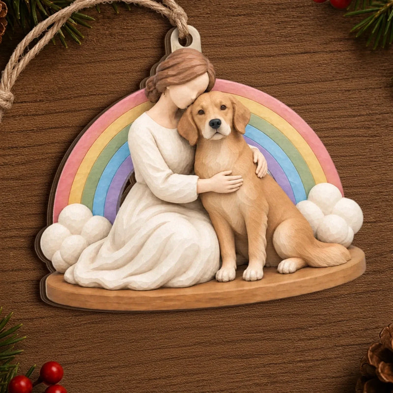 Custom Pet Photo Christmas Gifts for Dog Lovers - Personalized Wooden Ornament