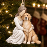 Custom Pet Photo Christmas Gifts for Pet Lovers - Personalized Wooden Ornament