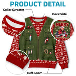 Custom Photo Merry Huntmas Deer Scene for Him - Personalized Ugly Sweatshirt copy