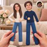 Custom Couple Photo Gifts - Personalized Poseable Plush Doll