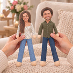 Custom Couple Photo Gifts - Personalized Poseable Plush Doll