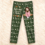 Custom Name Just a Girl Who Loves Books Gifts for Book Lovers - Personalized Pajamas