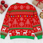 Custom Pet Photo Christmas Wreath Gifts For Dog And Cat Lovers - Personalized Ugly Sweatshirt