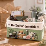 Custom Name Family Essentials Home Organization - Personalized Storage Basket