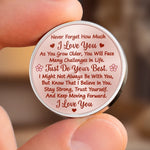 Custom Never Forget That I Love You Granddaughter Gifts - Personalized Pocket Hug