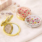 Custom Name Birth Month Flower Gift For Her - Personalized Compact Mirror