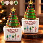 Custom Name Christmas Team Gifts - Personalized Glass Everlasting Christmas