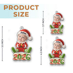 Custom Photo Baby Elf First Christmas Gifts For Kids - Personalized Acrylic Ornament