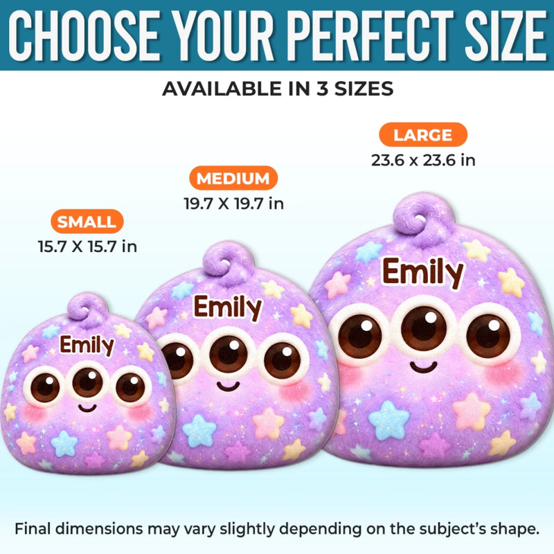 Custom Name Kawaii Monster Gifts for Kids - Personalized Shaped Pillow