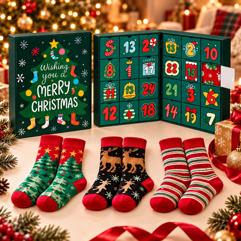 24 Days Surprise Xmas Gifts - Christmas Sock Advent Calendar