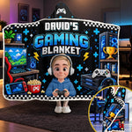 Custom Video Game Name Gifts for Kids - Personalized Snuggle Blanket