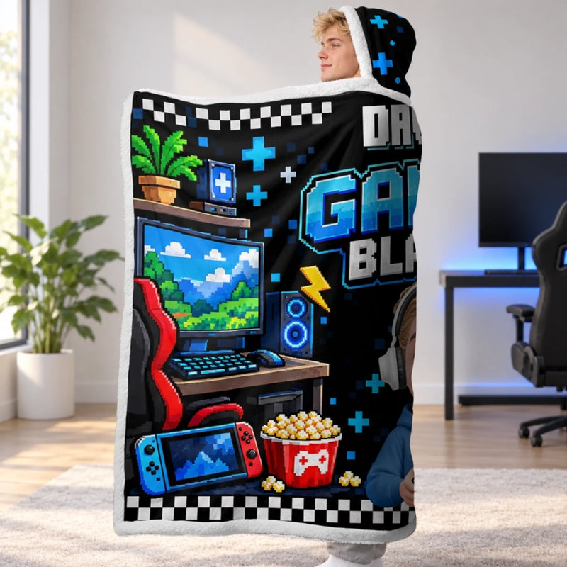 Custom Video Game Name Gifts for Kids - Personalized Snuggle Blanket