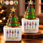 Custom Name Christmas Gifts For Brothers And Sisters - Personalized Glass Everlasting Christmas