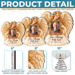 Custom Photo Guardian Angel Memorial Keepsake - Personalized LED Tree Topper
