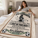 Custom Name Soccer Motivation Gifts For Granddaughter - Personalized Blanket