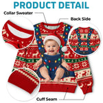Custom Photo Christmas Gifts for New Dads - Personalized Ugly Sweatshirt