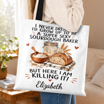 Custom Name Funny Sourdough Baker Gifts - Personalized All-Over Print Tote Bag