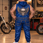Custom Biker Skull Gifts For Men - Personalized Adult Onesie