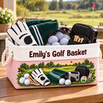 Custom Name Golf Gifts for Golfers - Personalized Storage Basket