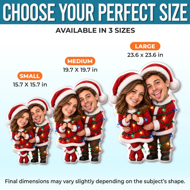 Custom Photo Christmas Gifts for Couples - Personalized Shaped Pillow