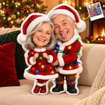 Custom Photo Christmas Gifts for Couples - Personalized Shaped Pillow