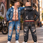 Custom Funny Denim Biker Gifts for Men - Personalized Adult Onesie