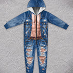 Custom Funny Denim Biker Gifts for Men - Personalized Adult Onesie