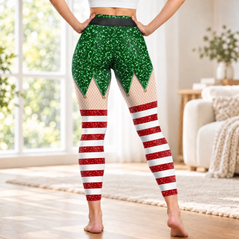 Custom Funny Christmas Elf Costume Gifts - Personalized Leggings