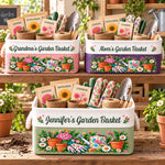 Custom Name Flower Gardening Gifts For Gardeners - Personalized Storage Basket