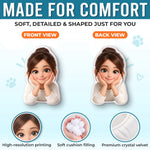 Custom Photo Family Character Gifts For Family, Kids - Personalized Shaped Pillow