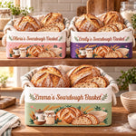 Custom Name Sourdough Bread Gifts For Bakers - Personalized Storage Basket