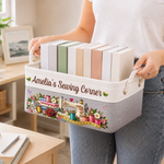 Custom Name Sewing Corner Gifts For Crafters, Seamstresses - Personalized Storage Basket