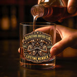 Custom Name Skull Brotherhood Gifts for Brothers - Personalized Whiskey Glass