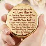 Custom Name Butterfly Granddaughter Gifts - Personalized Compact Mirror