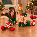 Custom Photo Christmas Gifts For Women, Besties, Coworkers - Personalized Poseable Plush Doll