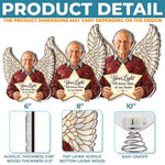 Custom Photo Memorial Angel Christmas Decor - Personalized LED Tree Topper