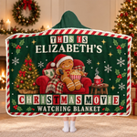 Custom Name Christmas Gifts For Movie Lovers - Personalized Snuggle Blanket