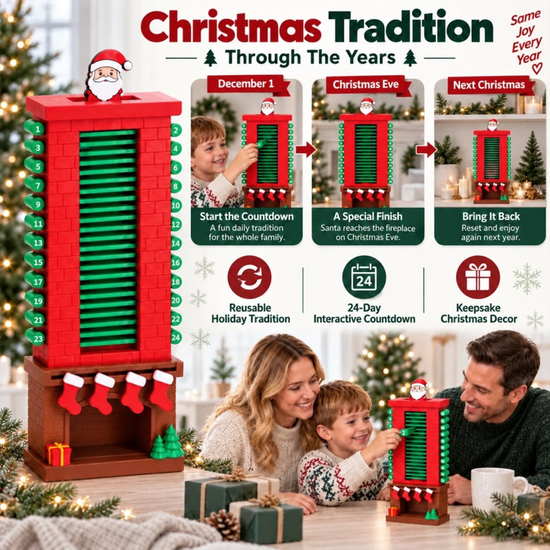 Christmas Santa Chimney 24-Day Countdown - Santa Chimney Advent Calendar