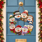 Custom Name Christmas Snowman Family Decor - Personalized Custom Shaped Wood Sign