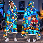 Custom Photo Gaming Do Not Disturb Gifts for Kids - Personalized Snuggle Blanket