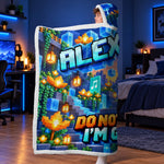 Custom Photo Gaming Do Not Disturb Gifts for Kids - Personalized Snuggle Blanket